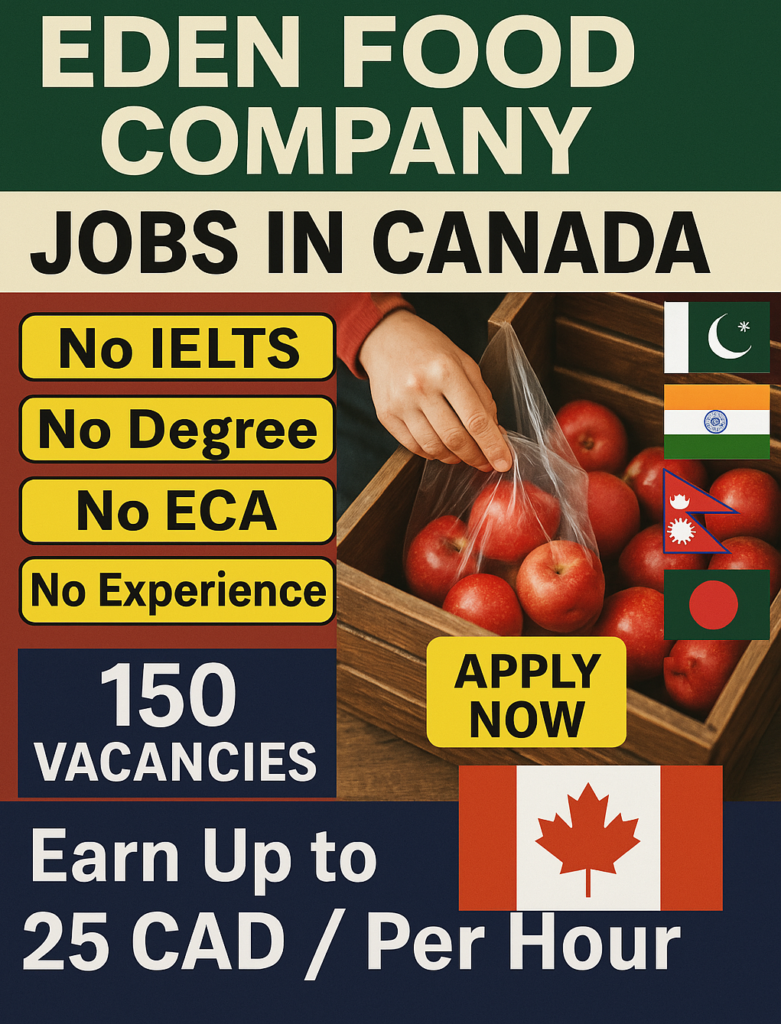 Eden Food Comapny Jobs in Canada 2025